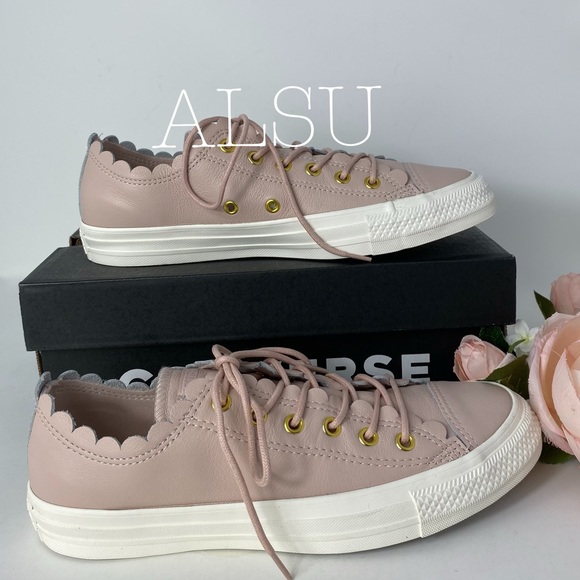 Converse Ctas Low Top Leather Particle Beige W - Picture 6 of 8